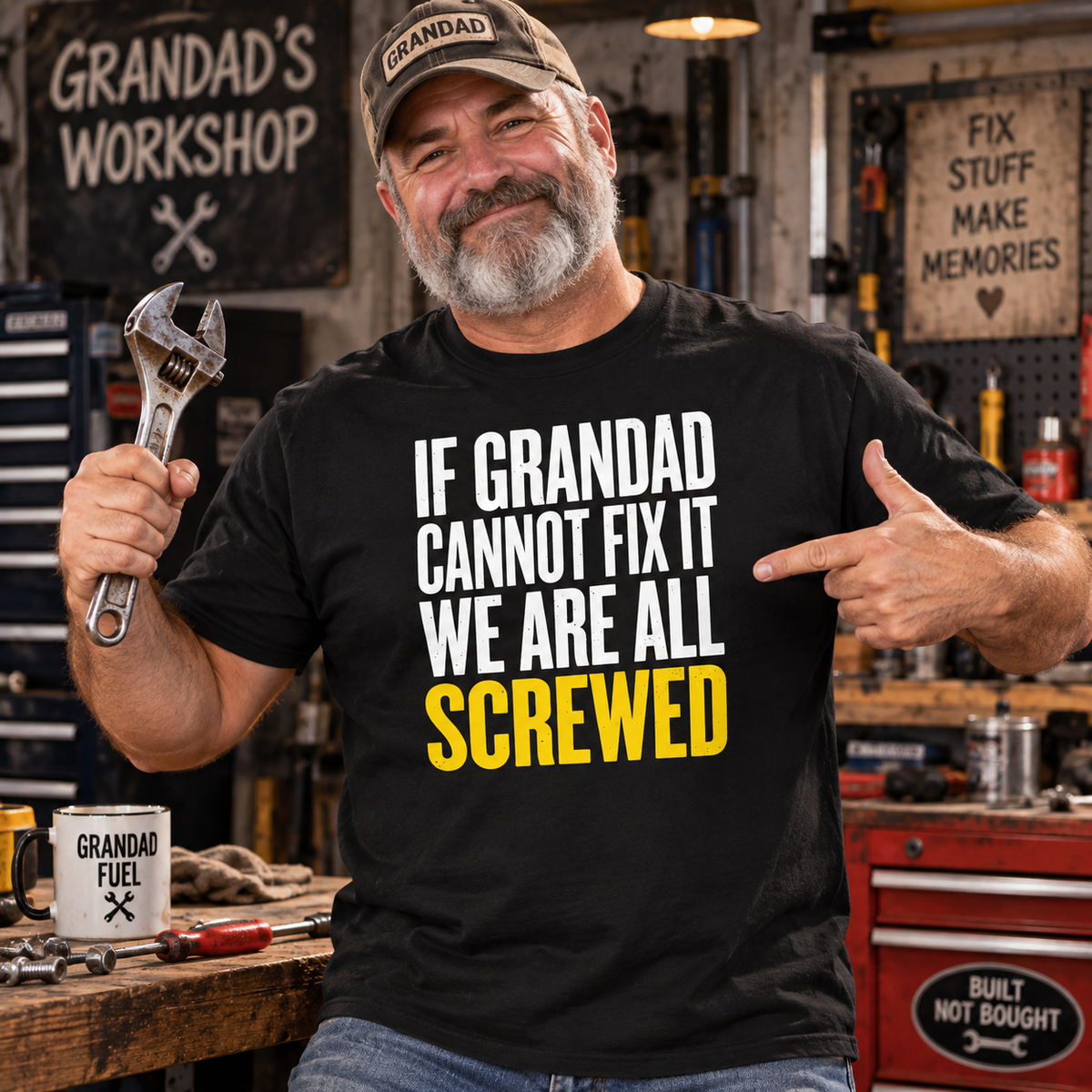 If Grandad Cannot Fix It T-Shirt