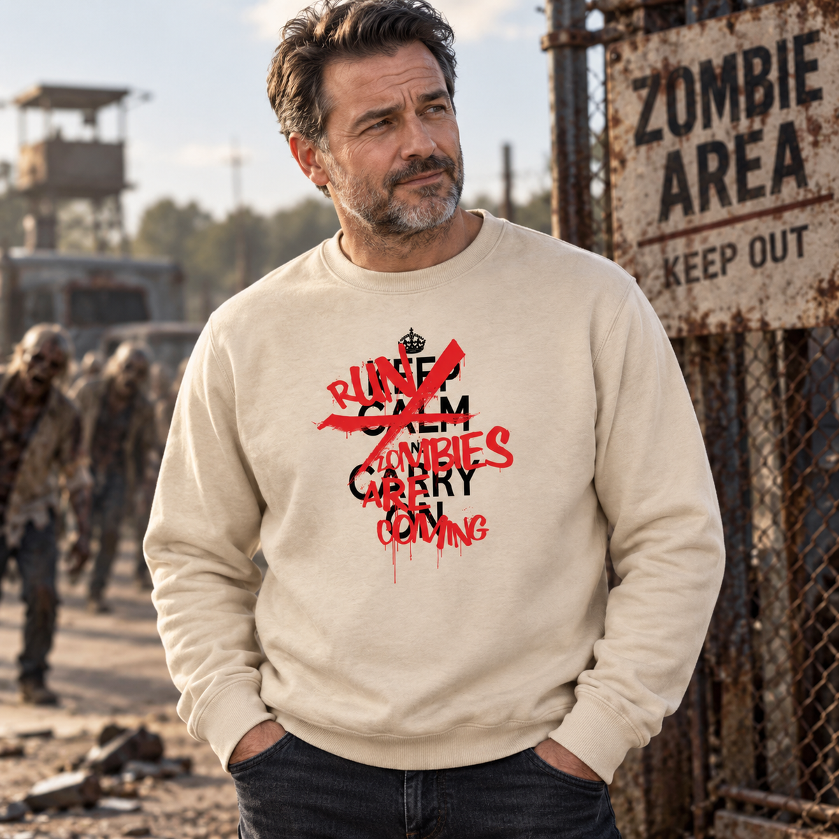 Keep Calm Zombie Sweatshirt
