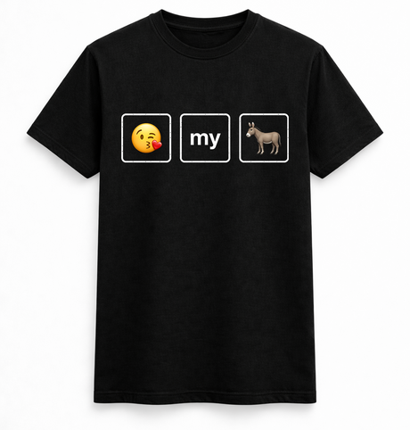 Kiss my A** Emoji Rebus Tee