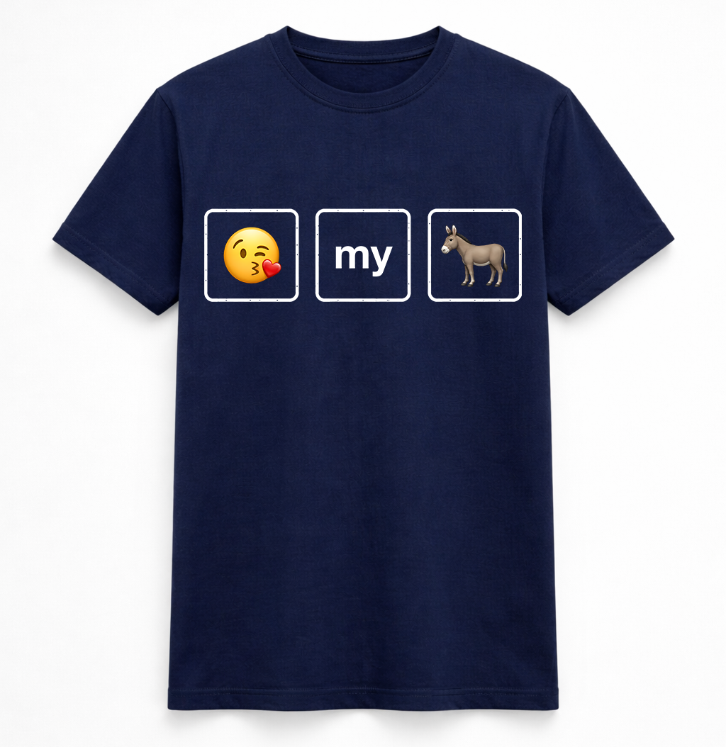 Kiss my A** Emoji Rebus Tee