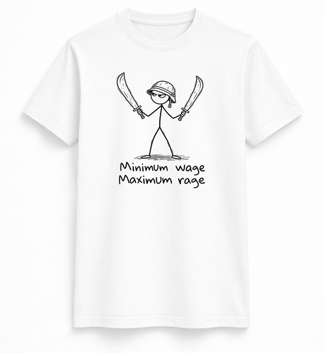 Minimum Wage Stick Figure Tee