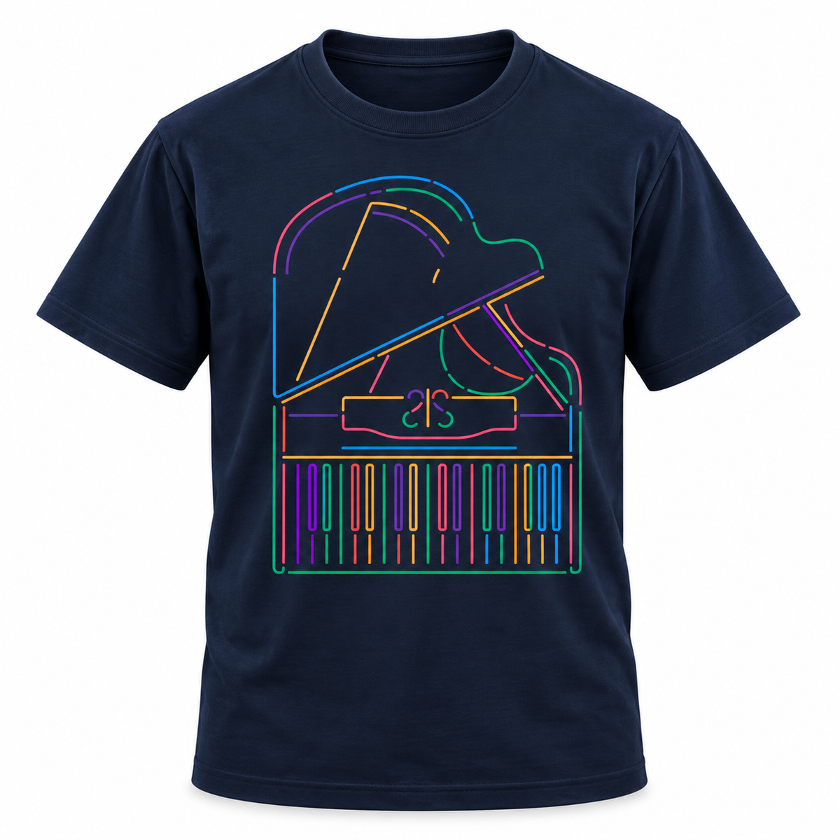 Neon Grand Piano Tee