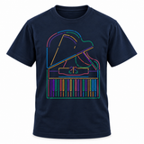 Neon Grand Piano Tee