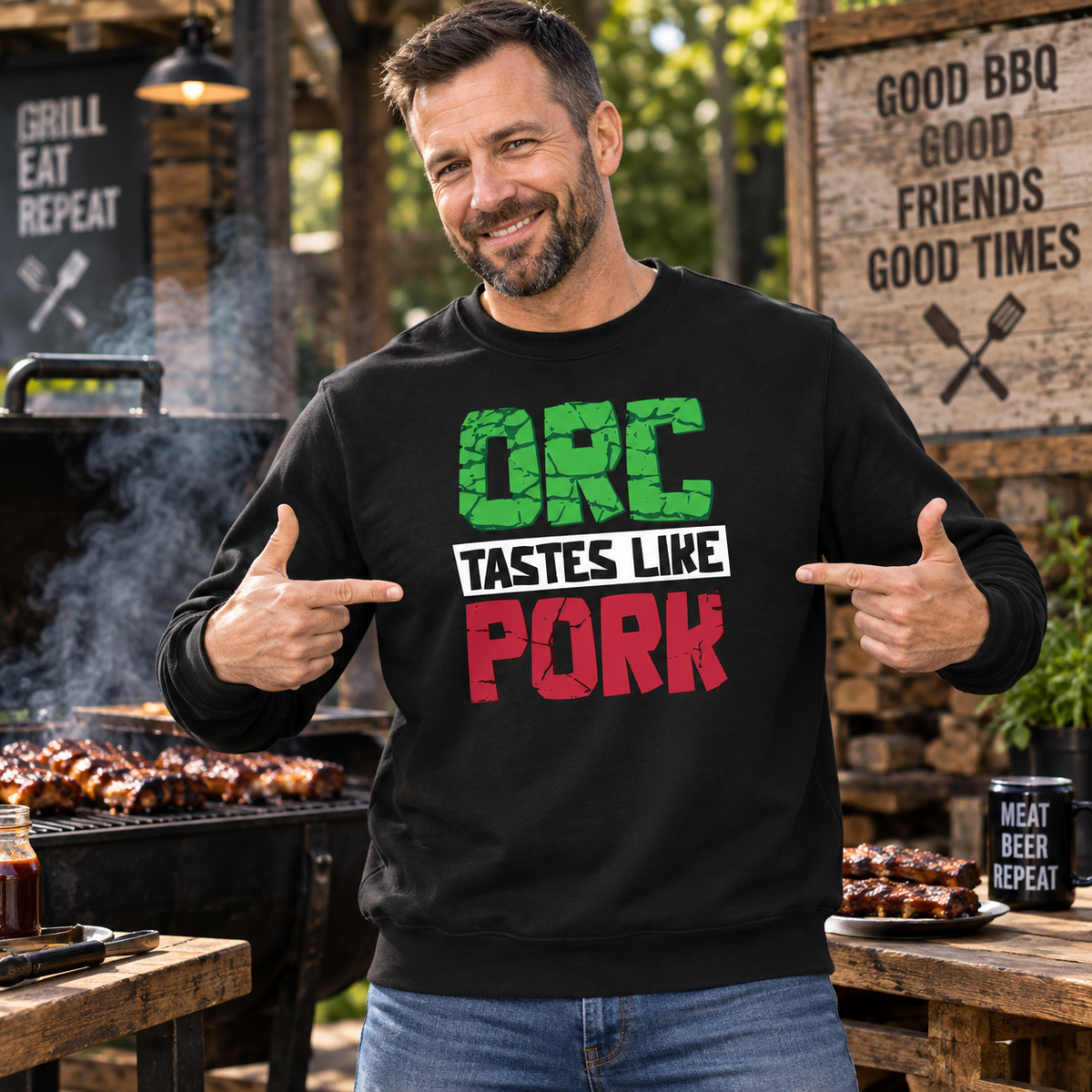 Orc Tastes Like Pork Sweater