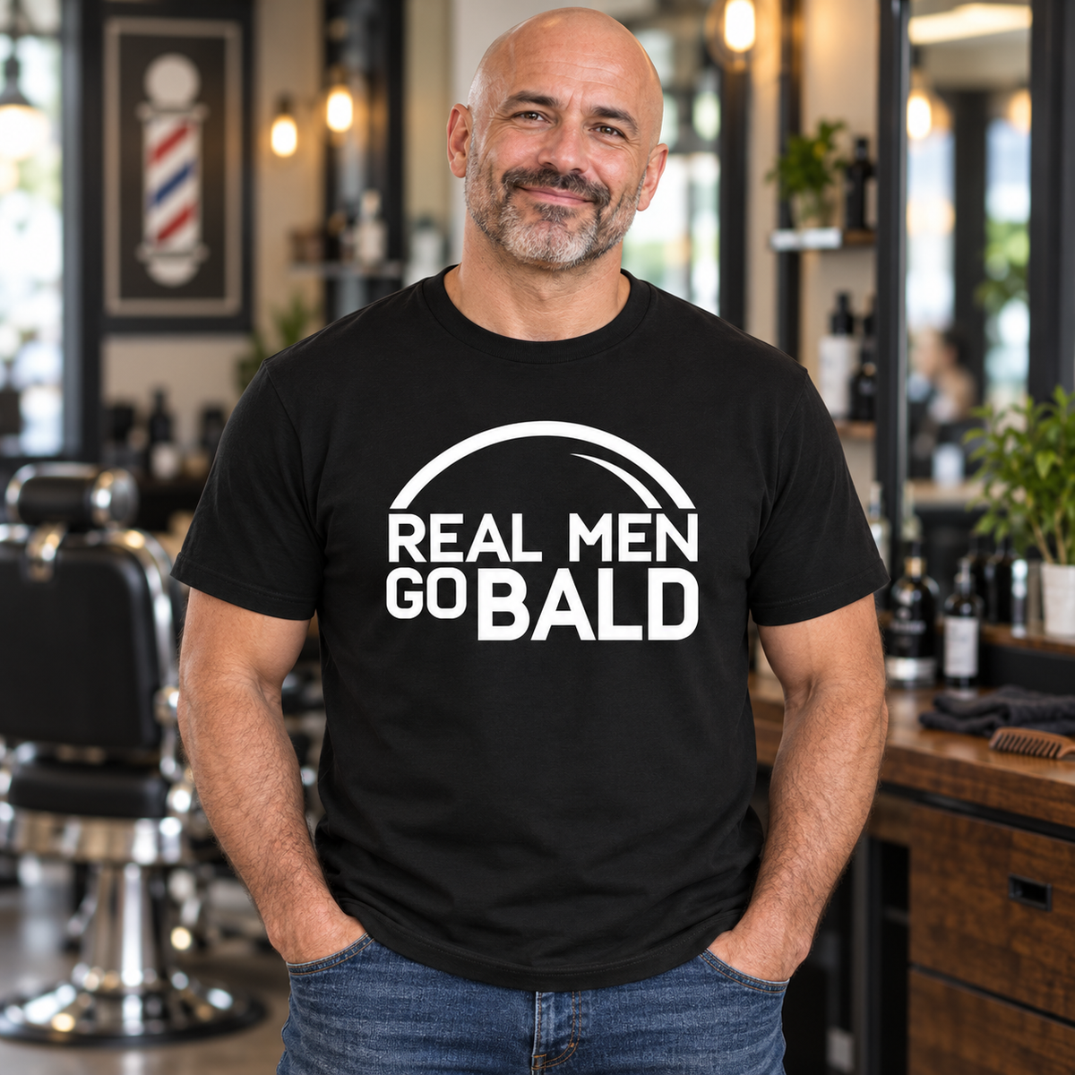 Real Men Go Bald T Shirt
