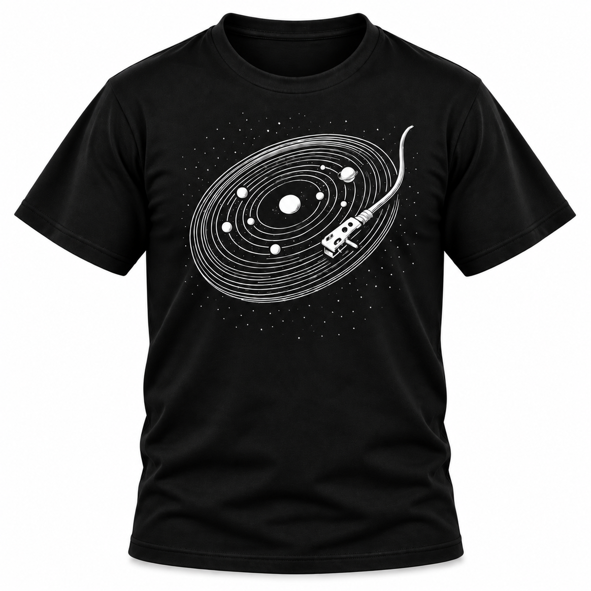Solar System Vinyl Record T Shirt