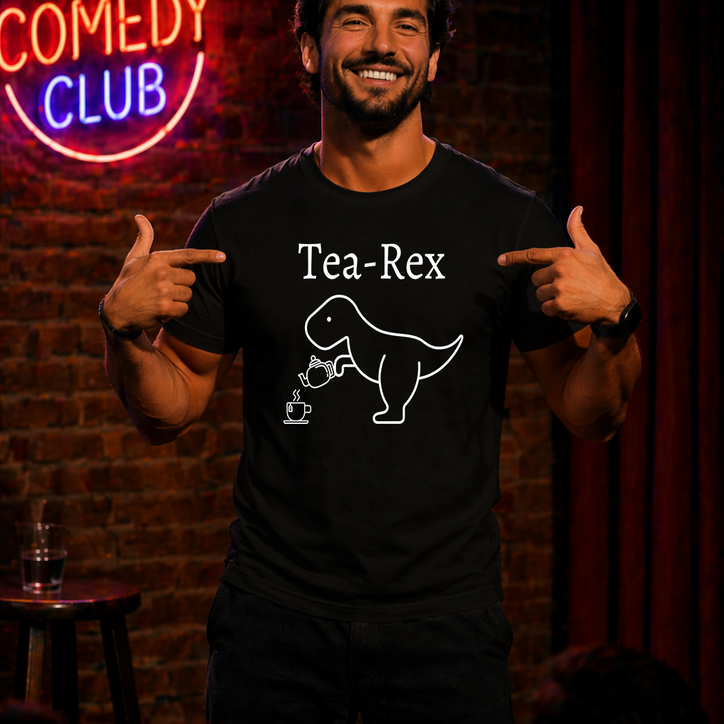 Tea Rex Funny Dinosaur Tee
