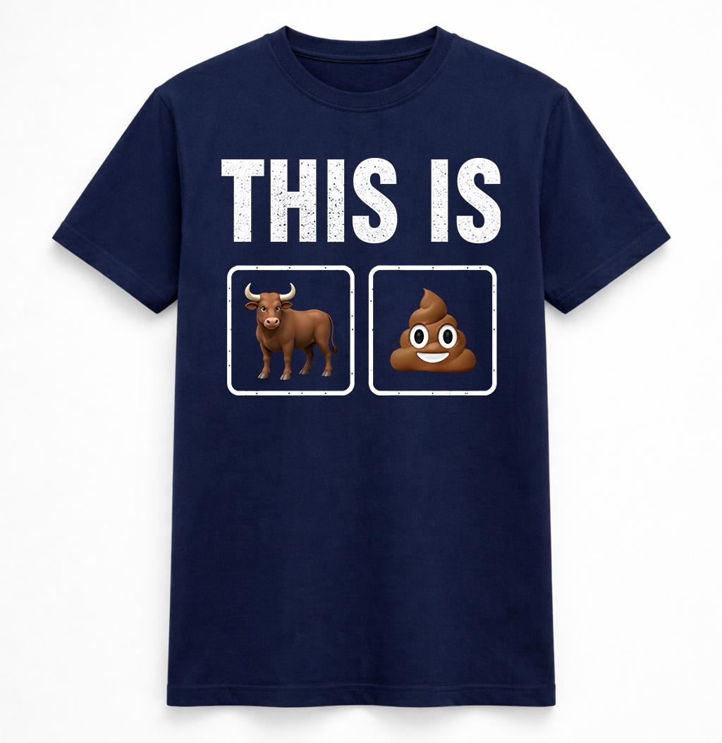 This is bull Emoji Rebus Tee