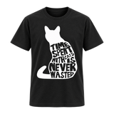 Time Spent With Cats is Never Wasted T Shirt