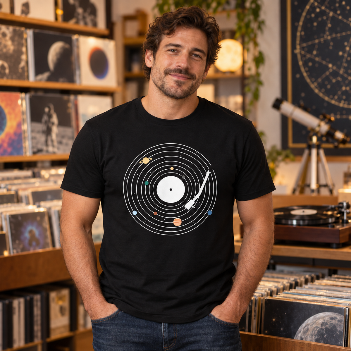 Vinyl Solar System T-shirt