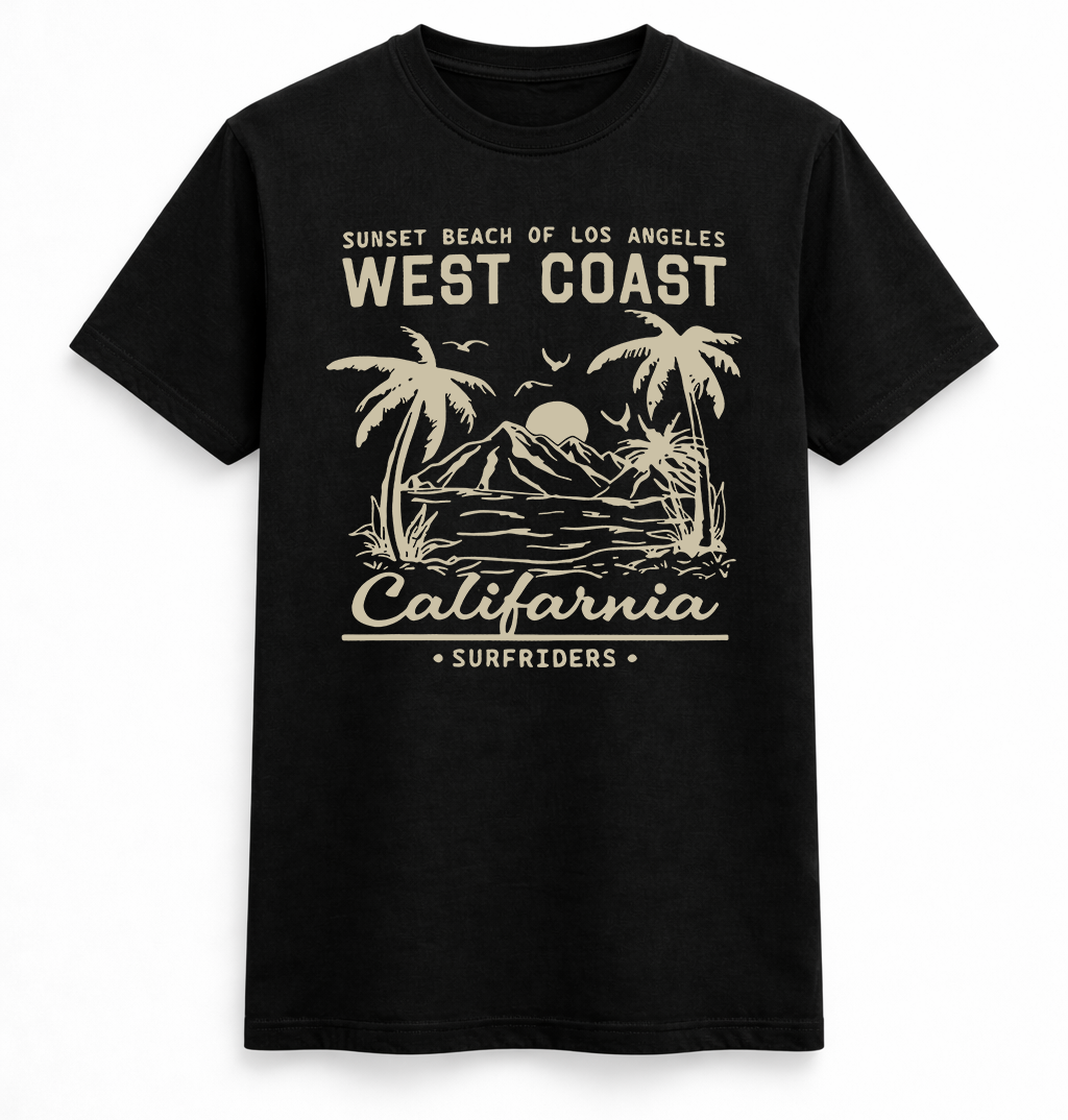 West Coast California Surf Tee