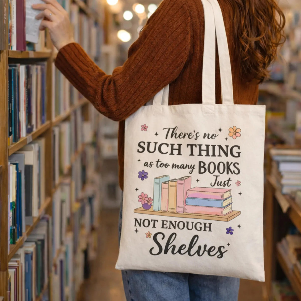 Book Worm Tote Bag