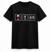 Wine, Dine & 69 Emoji Rebus Tee