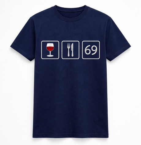 Wine, Dine & 69 Emoji Rebus Tee
