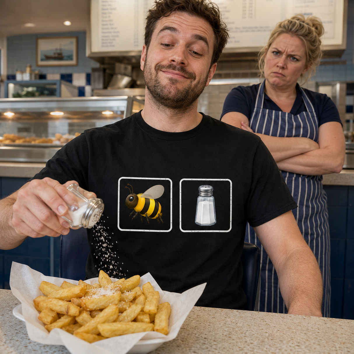 Be Salty Emoji Rebus Tee