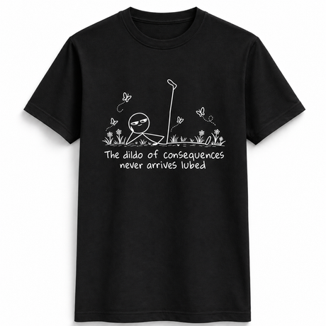 Dildo Of Consequences Stick Figure Tee