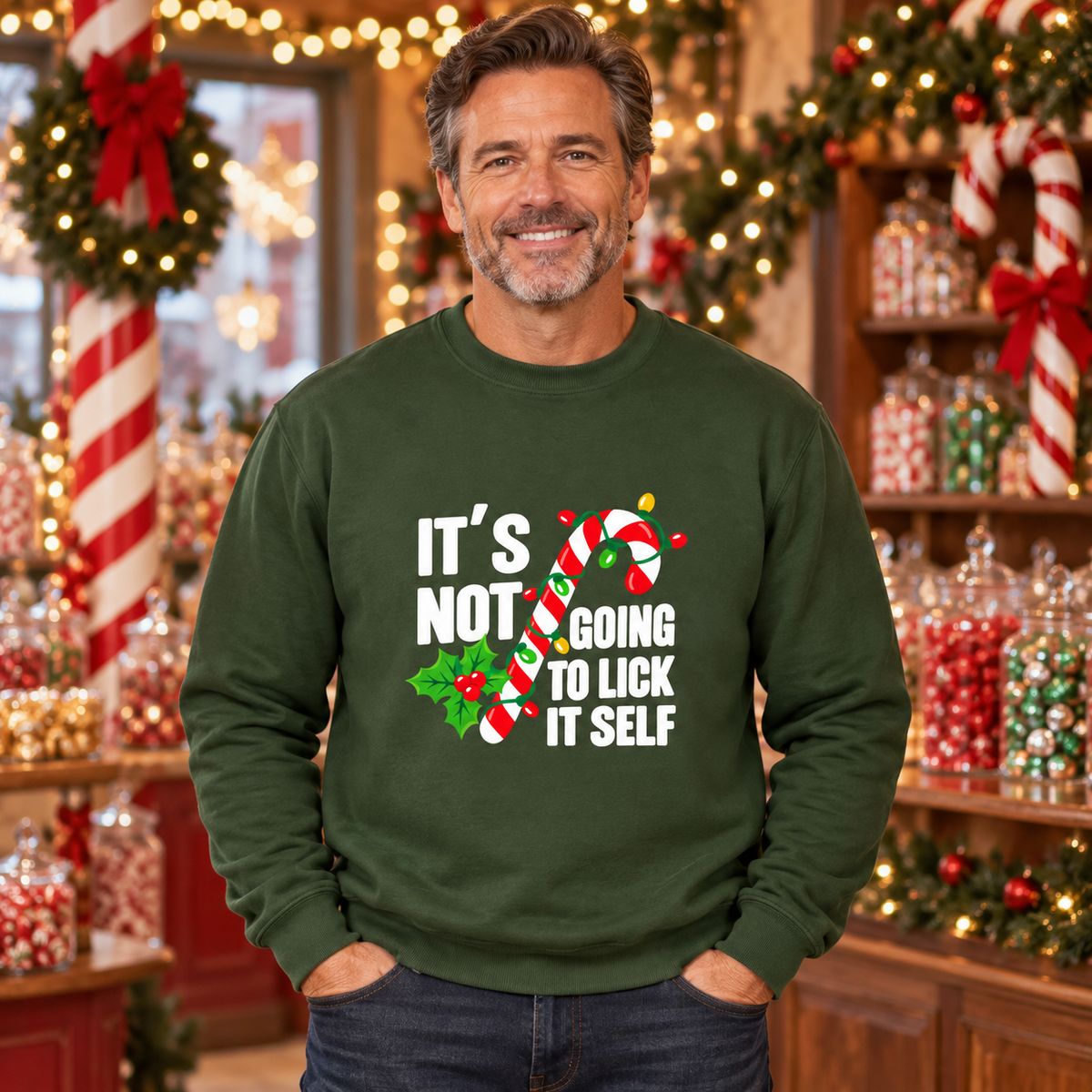 Candy Cane - Funny Christmas Jumper