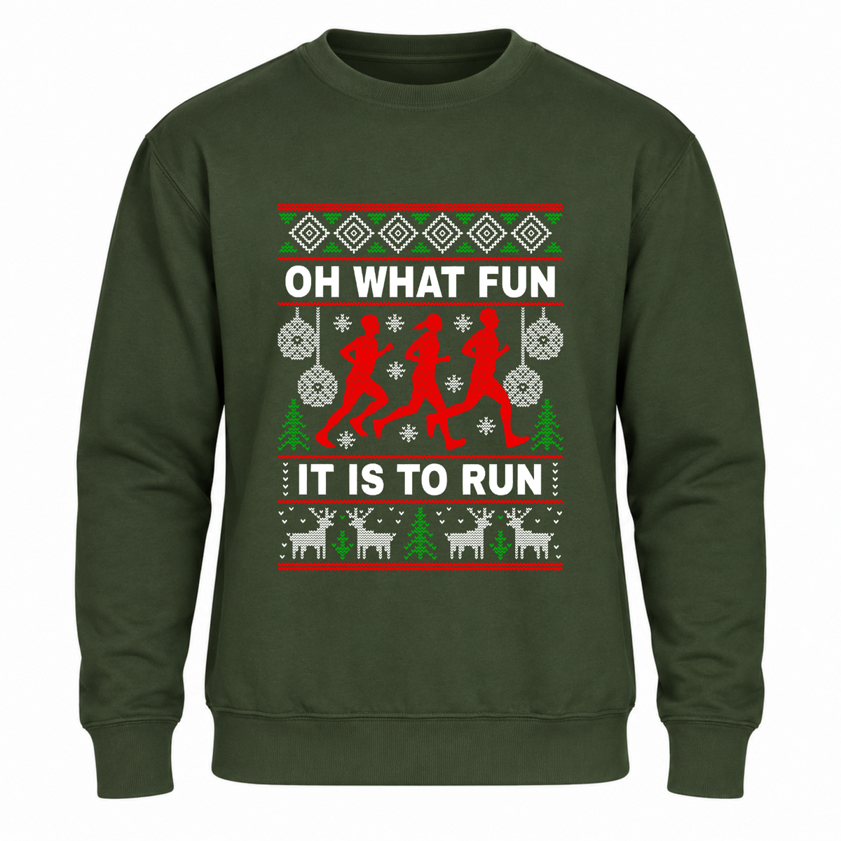 Oh What Fun It Is To Run - Funny Christmas Jumper
