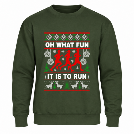 Oh What Fun It Is To Run - Funny Christmas Jumper