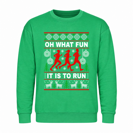 Oh What Fun It Is To Run - Funny Christmas Jumper