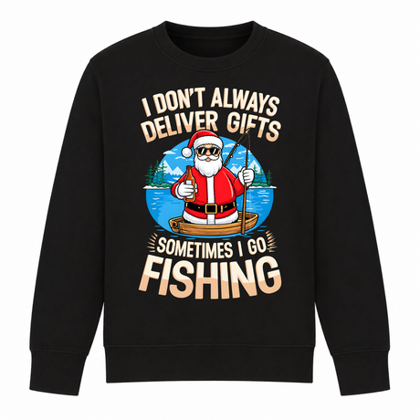 Sometimes I Go Fishing- Funny Christmas Jumper