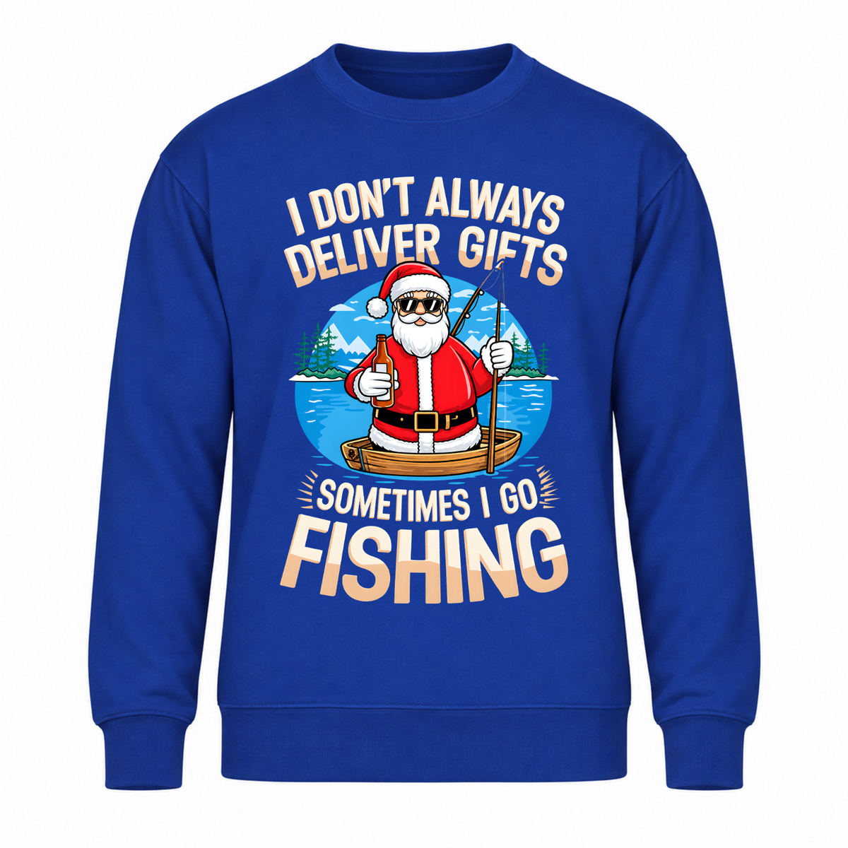 Sometimes I Go Fishing- Funny Christmas Jumper