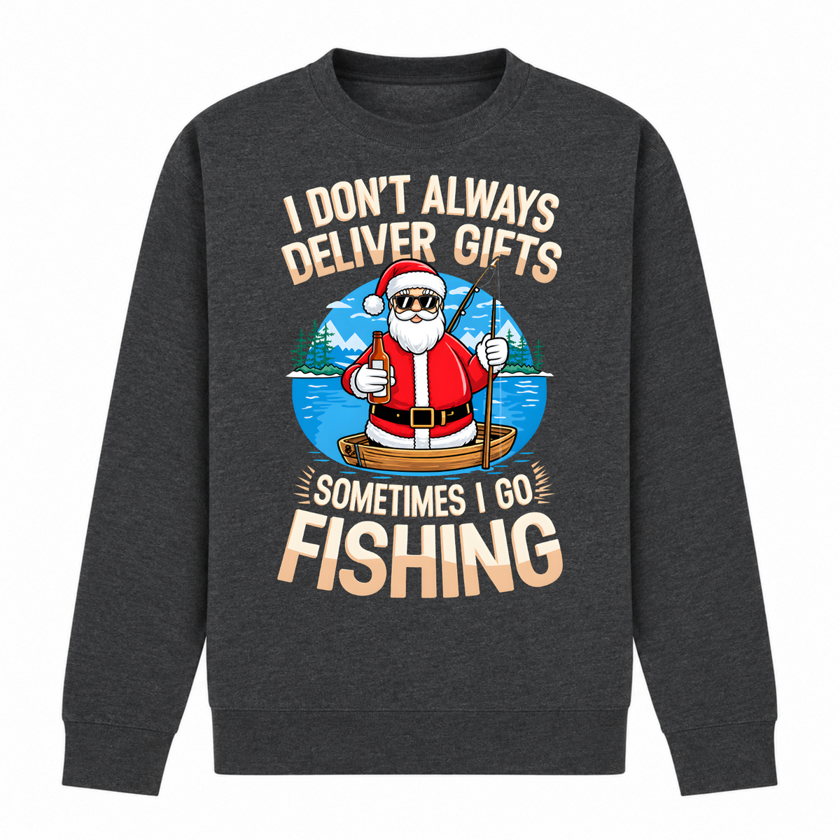Sometimes I Go Fishing- Funny Christmas Jumper