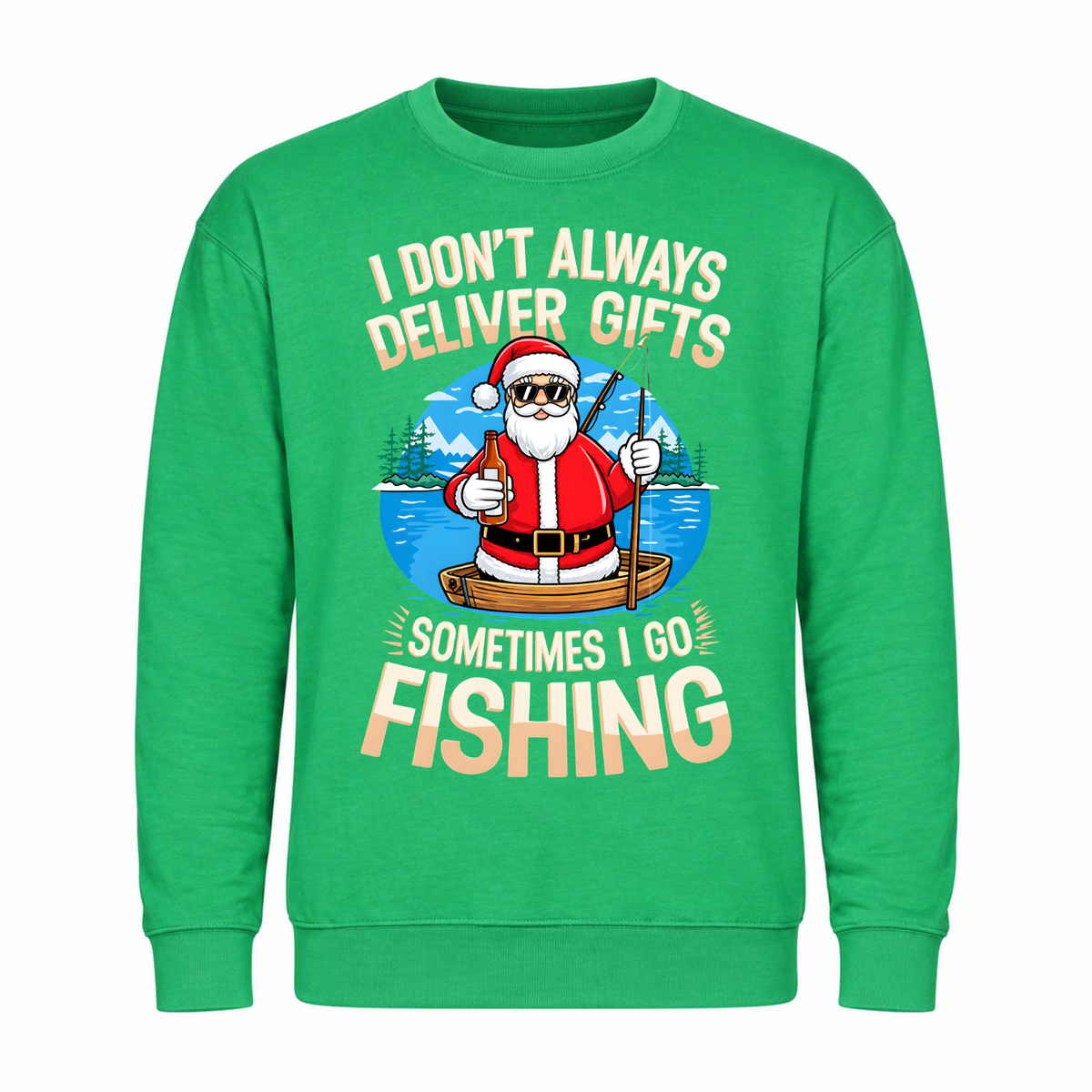 Sometimes I Go Fishing- Funny Christmas Jumper