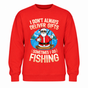 Sometimes I Go Fishing- Funny Christmas Jumper