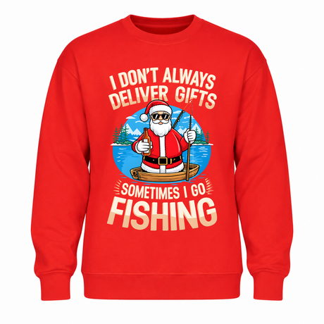 Sometimes I Go Fishing- Funny Christmas Jumper