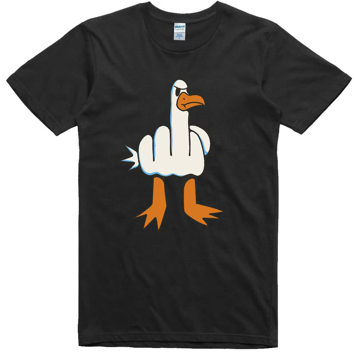 Angry Goose Middle Finger Funny Graphic Tee