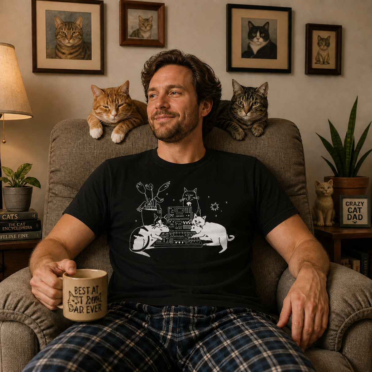 Cat DJ Studio Graphic Tee