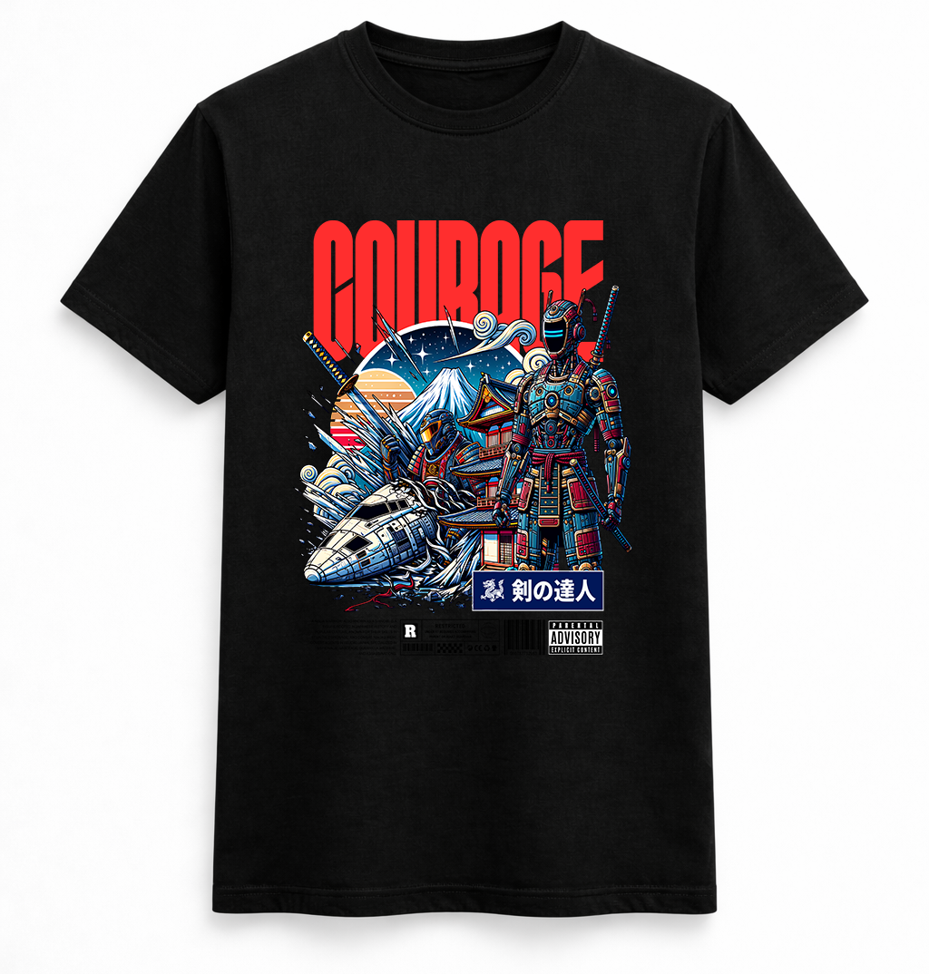 Cyber Samurai Convergence Graphic Tee