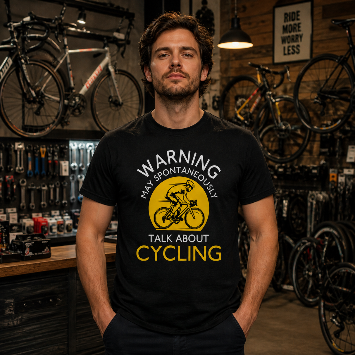Cycling Warning Humour Tee