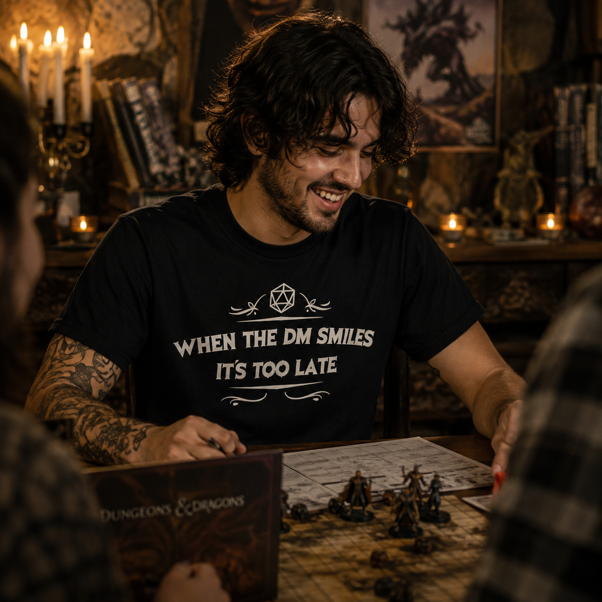 Dungeon Master Warning Gamer Tee