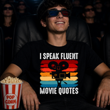 Fluent in Movie Quotes Retro Film Tee