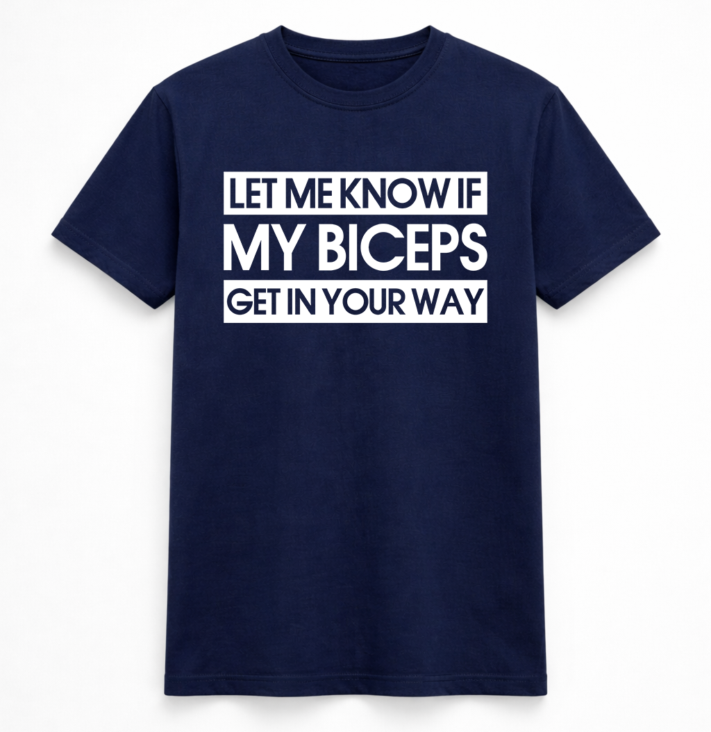 Funny Gym Biceps Statement T-Shirt