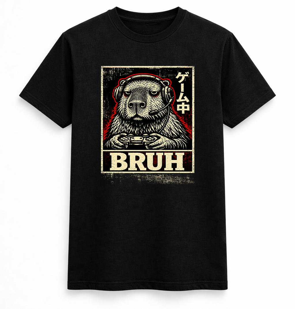 Gaming Capybara Graphic T-Shirt