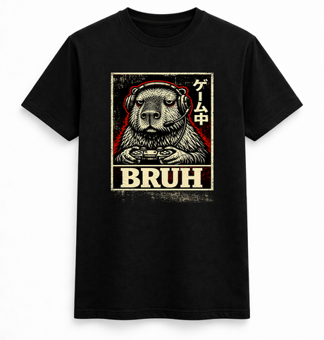 Gaming Capybara Graphic T-Shirt