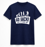 Go Back Evolution Funny Graphic Tee