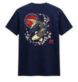Golden Koi Sakura Wave Graphic Tee