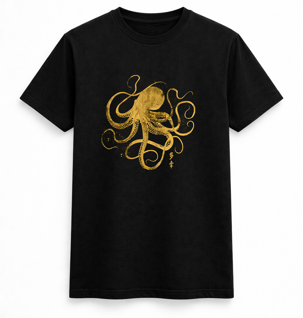 Golden Octopus Art Tee