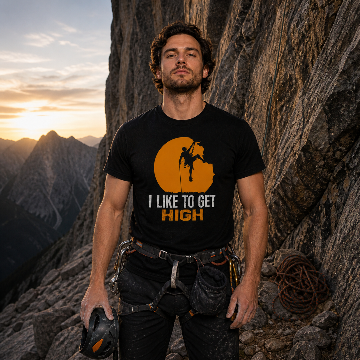 I Like to Get High Climbing Tee