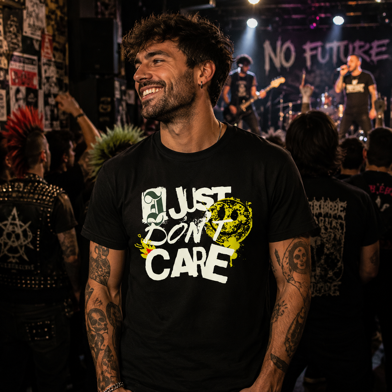 Just Don’t Care Punk Tee