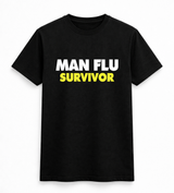 Man Flu Survivor Funny Slogan Graphic Tee