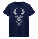Minimalist Geometric Deer Head Graphic Tee