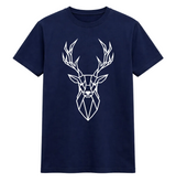 Minimalist Geometric Deer Head Graphic Tee