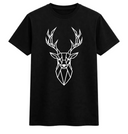 Minimalist Geometric Deer Head Graphic Tee