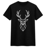 Minimalist Geometric Deer Head Graphic Tee