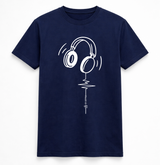 Minimalist Headphones Music Line T-Shirt